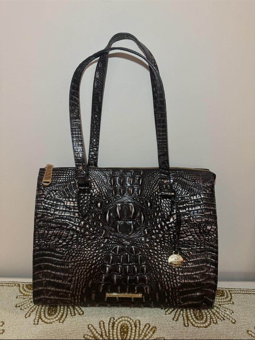 Brahmin Anywhere Melbourne tote in Ironwood